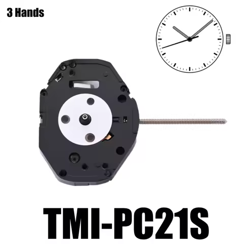 TMI PC21S Japan 3 Hand Standard Quartz Movement Size: 6 ¾X8‴ Height: 3.15mm
