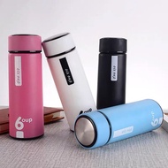 6 Oup Multi-Color Heat Resistant Glass Water Bottle With Stainless Steel Cap ️ KiMi Market