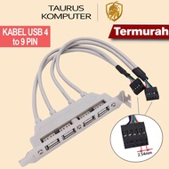 Additional Expansion Bracket USB 2.0 4 Port REAR Panel PCI 9PIN REAR PANEL PC DESKTOP Hub