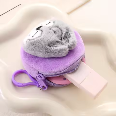 Stray kids headphone bag, SKZOO cute cartoon animal plush coin wallet, hanging accessories, key stor