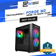 Tecware Forge M2 TG ARGB MATX (Black/White) Gaming Case [Airflow Optimized]