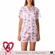 Wacoal Valentine Collection ชุดนอนกันโป๊ แขนสั้น ขาสั้น รุ่น WN7V31
