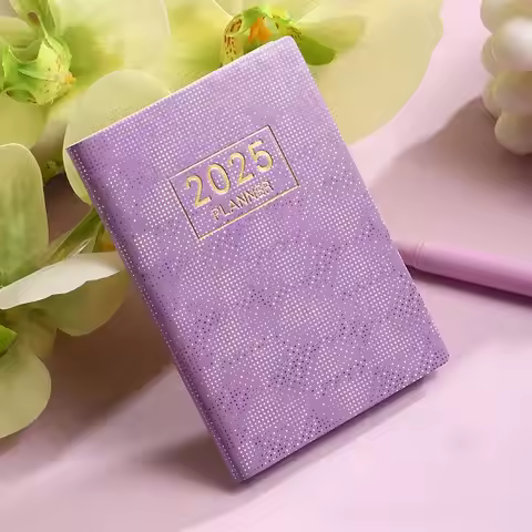 Bling A7 Mini Pocket Notebook Colorful 2025 Efficiency Plan Notebook 12 Months Academic Weekly Agend