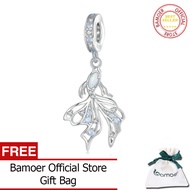 BAMOER 925 Sterling Silver Ocean Series Jellyfish Pendant Charms Fish Tail Beads for Women Bracelet 