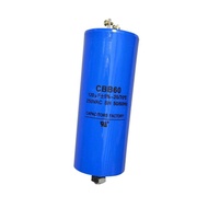 250VAC 120uF Run Capacitor CBB60 250V AC 120MFD 120 uF MFD, 50x123mm Biru dengan Stud Pemasangan SH 