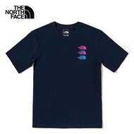 North face Outdoor sports summer tops for men and women classic three logo logo printed t-shirt casu