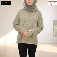 QAYRAA UPF50+ Cap Jacket Jogging Jacket Sport Anti-UV Hoodie /Size S-3XL/Black/Blue/Maroon/Grey/Dust