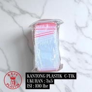 Thick Plastic Clips Ziplock Cetik Plastic Transparent ClearCTIK Size 3x5/ 5x8 05 (100Pcs) 3x5 Ziploc