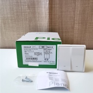Schneider Pieno White Hotel Switch 2 Gang 2 Way Switch (E8232L2F_WE_G3)