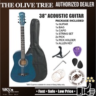 38 inch Acoustic Guitar Package (COMBO Set/ Gitar Akustik/ Standard Guitar Acoustic/ Cutaway/ Starter Pack/ Gitar Kapok)