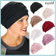 ESPOIR Women Cancer Muslim Scarf Cap Elastic Cloth Cotton Chemo Cap