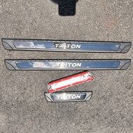 2024 Car Side Door Sill Strips for Mitsubishi Triton L200 Car Accessories Anti-scratch Foot Pedal Pr