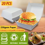 Arjoie [ 20pcs ]Plain Burger Box Use Paper - ISA C [ 230gsm ]