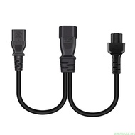 amonoqa IEC320 C14 to C5+C13 Y-Type Splitter Power Cord IEC 320 C14 Male to C5+C13 Female Power Supp