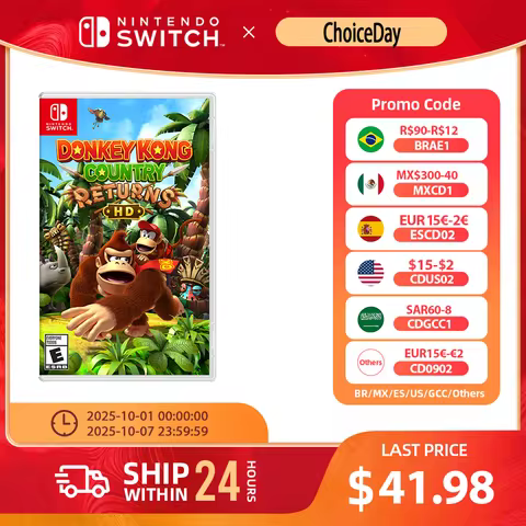 Donkey Kong Country Returns HD - Nintendo Switch Game 100% Original Nintendo Switch Game Card for Ni