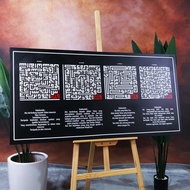 Frame 4 Qul Ayat Al Quran Seni Khat Deko Gambar Hiasan Dinding Islamic Kufi Bilik Ruang Tamu