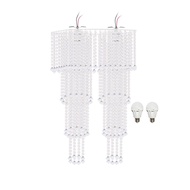 CAHAYA EELIC LHG-231 Transparent acrylic hanging decorative lamp with rectangular and round crystal 