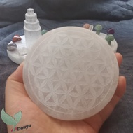 10ซม. ดอกไม้แกะสลัก Of Life White ซีลีเนียม ITE แผ่นซีลีเนียมชาร์จแผ่น