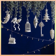 Luxurious Christmas Hanging Ornament Shimmering Christmas Bauble Durable White Gold Star Ornament Fo