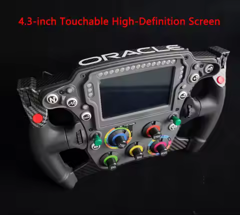 PC FORMULA Game Steering Wheel Racing Game Simulator with 4.3-inch Touchable High-Definition Screen