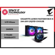 Gigabyte AORUS WATERFORCE X 280 AIO Liquid Cooler With Circular LCD Display 140mm x 2 ARGB Fans