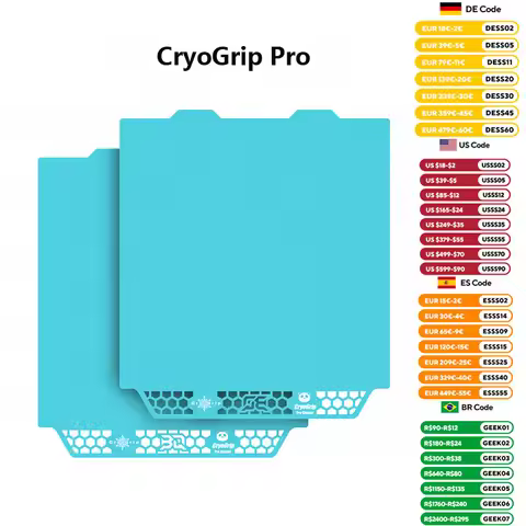 BIQU Panda Build Plate CryoGrip Pro Spring Steel Double Sided for BambuLab P1P P1S P2S A1 X1 H2D 3D 
