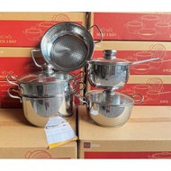 Fivestar 5 pot set Piece (red box) stainless steel 430