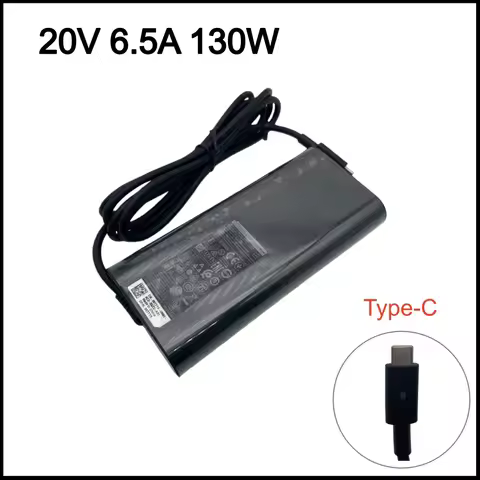 20V 6.5A 130W Type-C Laptop Adapter Charger For Dell XPS 15 9500 9510 XPS 17 9720 9730 Alienware M17