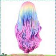 Colorful Rainbow Wig European & American Cosplay Wig in the Fringe Simulation Scalp Party Ghost Fest