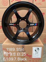 ล้อแม็กใหม่ - SSR - งานYUSTA - สีดำ - ขอบ 18 หน้ากว้าง 9.5 x 9.5 x 6รู139 ET25/25 - ส่งฟรี Kerry Exp