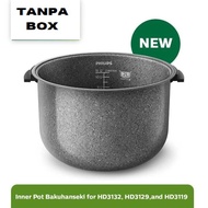 PHILIPS HD3110/33 Inner Pot 2L Bakuhanseki Panci HD 3110 for HD3132/ HD3129/ HD3119