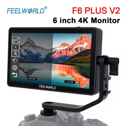 FEELWORLD F6 PLUS V2 6 Inch on Camera DSLR Field Monitor Touch Screen IPS FHD 1920x1080 Video 4K Mon