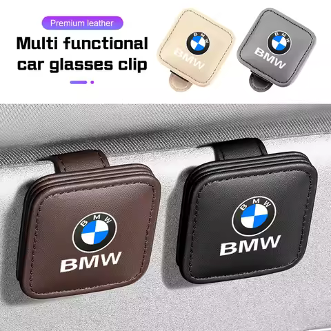 Leather Car Glasses Clip for BMW E70 E90 G30 G20 G60 G70 X1 X2 X3 X4 X5 X6 X7 iX1 i5 i7 i8 Auto Viso