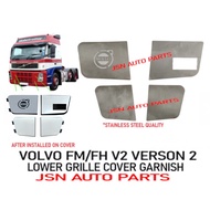 J121S14 STAINLESS STEEL LOWER GRILLE GARNISH COVER VOLVO FM/FH V2 VERSON 2