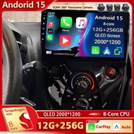 Android 15 For Peugeot 108 Toyota Aygo B40 2014-2021 Citroen C1 2K QLED Android Car Radio Multimedia