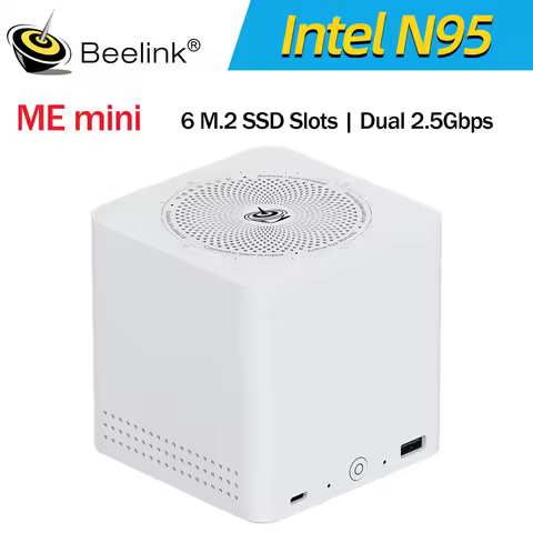 2025 Beelink ME Mini Intel Alder Lake N95 LPDDR5 12GB RAM 1T SSD WiFi6 BT5.2 4K Dual Lan home networ