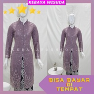 Kebaya Wisuda Elegan Mewah 2023 Remaja Modern Hijab Set Tunik Brokat Baju Adat Jawa Viral Dewasa Kek