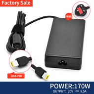 Lenovo 170W 20V 8.5A AC Power Adapter Laptop Charger Square Tips USB Pin for Lenovo ThinkPad P50 P51