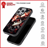 Case Casing iPhone 16 15 14 13 12 11 XR SE 4 Pro Max Mini Plus Koi AH0038 Custom N1