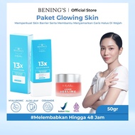 Bening's Glowing Skin Package (Moisturizing Gel Power &amp; Home Peeling) by Dr. Oky Pratama Moisturizes, Brightens, And Disguise Smooth Lines On The Face with Ceramide, Hyaluronic Acid, AHA &amp; 10% Natural PHA, And Royal Jelly
