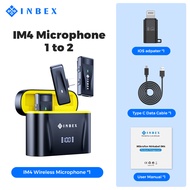 INBEX IM4 Dual Microphone Wireless Mic Wireless clip on Microphone youtuber Mic bluetooth Tanpa kape