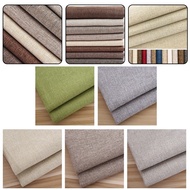 【QUMMLL】Plain Linen Fabric Polyester Pillow Cushion Car Cover Fabric Linen Sofa Fabric