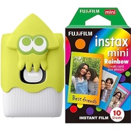 JapanFujifilm FUJIFILM Cheki Smartphone Printer instax mini Link2 White (Nintendo Switch Design) Splatoon 3 with Case INS MINI LINK2 NS SPL &amp; FUJIFILM Instant Camera Cheki Film 10 Sheets Pattern (Rainbow) INSTAX MINI RAINBOW WW1