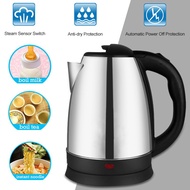 🇲🇾Electric Kettle 2L Stainless Steel Electric Automatic Cut Off Jug Kettle