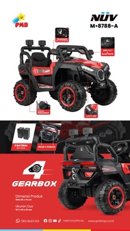 Mobil Aki Mainan Anak PMB M8788-A UTX 4 Gearbox
