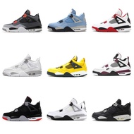Shoes Pure Original aj4 Hot Lava Electric Female Yellow Big Paris Cement Black Cat Black Red Laser J