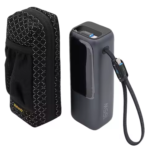 Portable Breathable Power Bank Bag for Anker A1695 & Zolo 165W, Outdoor Travel Ventilate Carrying Ca