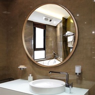 READYSTOCK‼️ Nordic Round Steel Mirror Decoration Wall Simple Modern Look Bathroom Dressing Cermin Dinding Hiasan Rumah Bilik