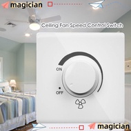 MAGIC Fan Speed Adjuster 86 Type Wall Switch Surface Mounted Adjustment Stepless Speed