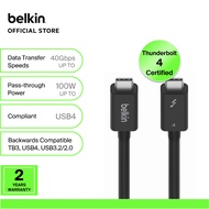 Belkin INZ003bt1MBK Connect Thunderbolt 4 Cable, 1M, Passive (ipad, macbook, tablet, laptop, phone, hard drive)